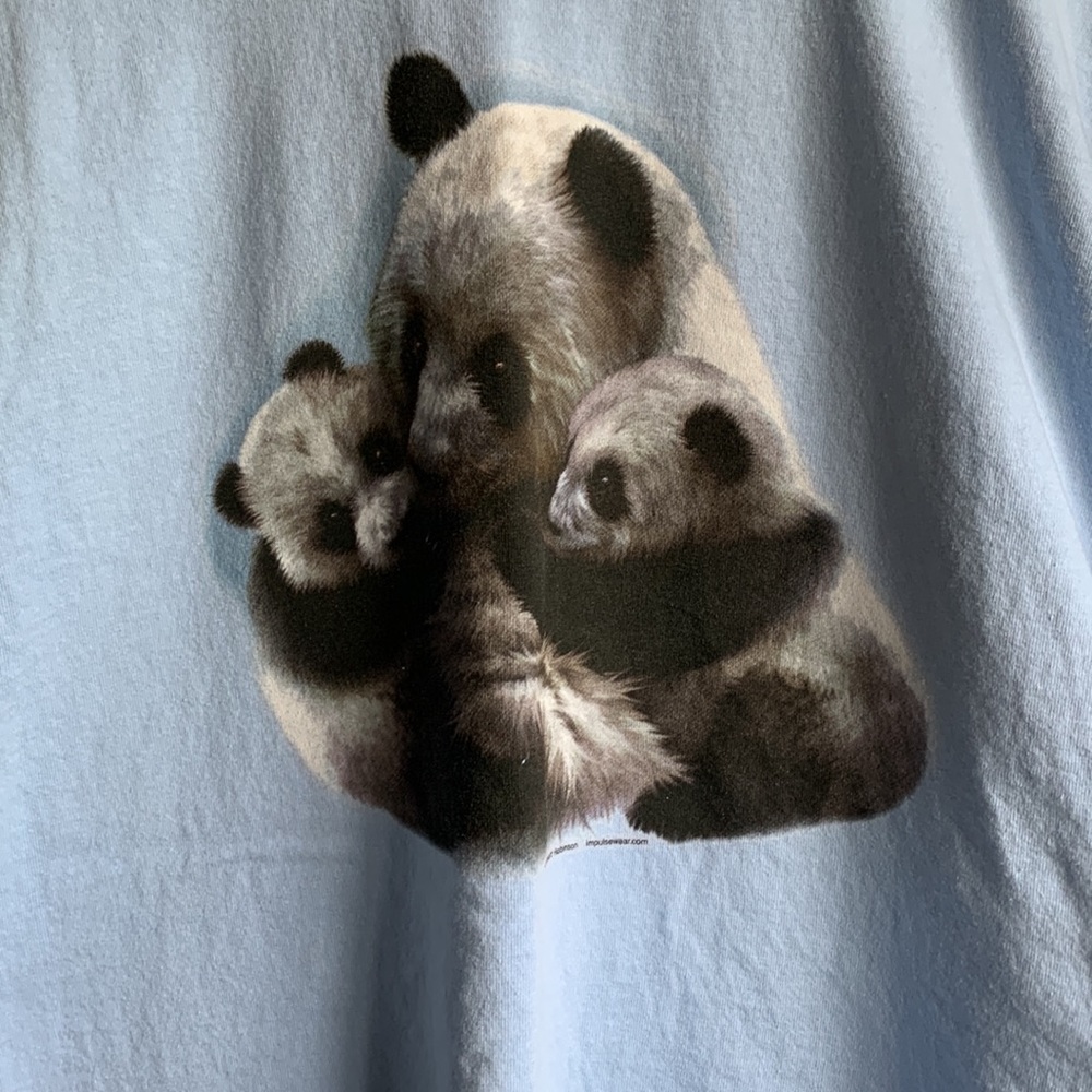Panda bear graphic T-shirt wildlife animals XL - Picture 3 of 4